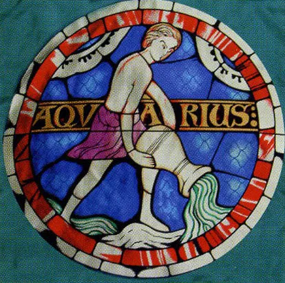100% Silk Lausanne Cathedral Stained Glass Scarf - Aquarius