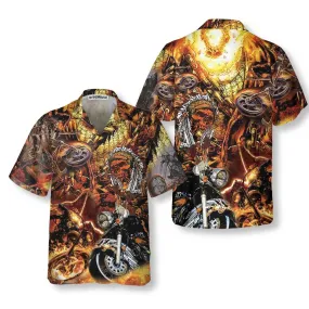 Biker Native Hawaiian Shirt, American Indian Mortocycle Shirt, Gift For Bikers
