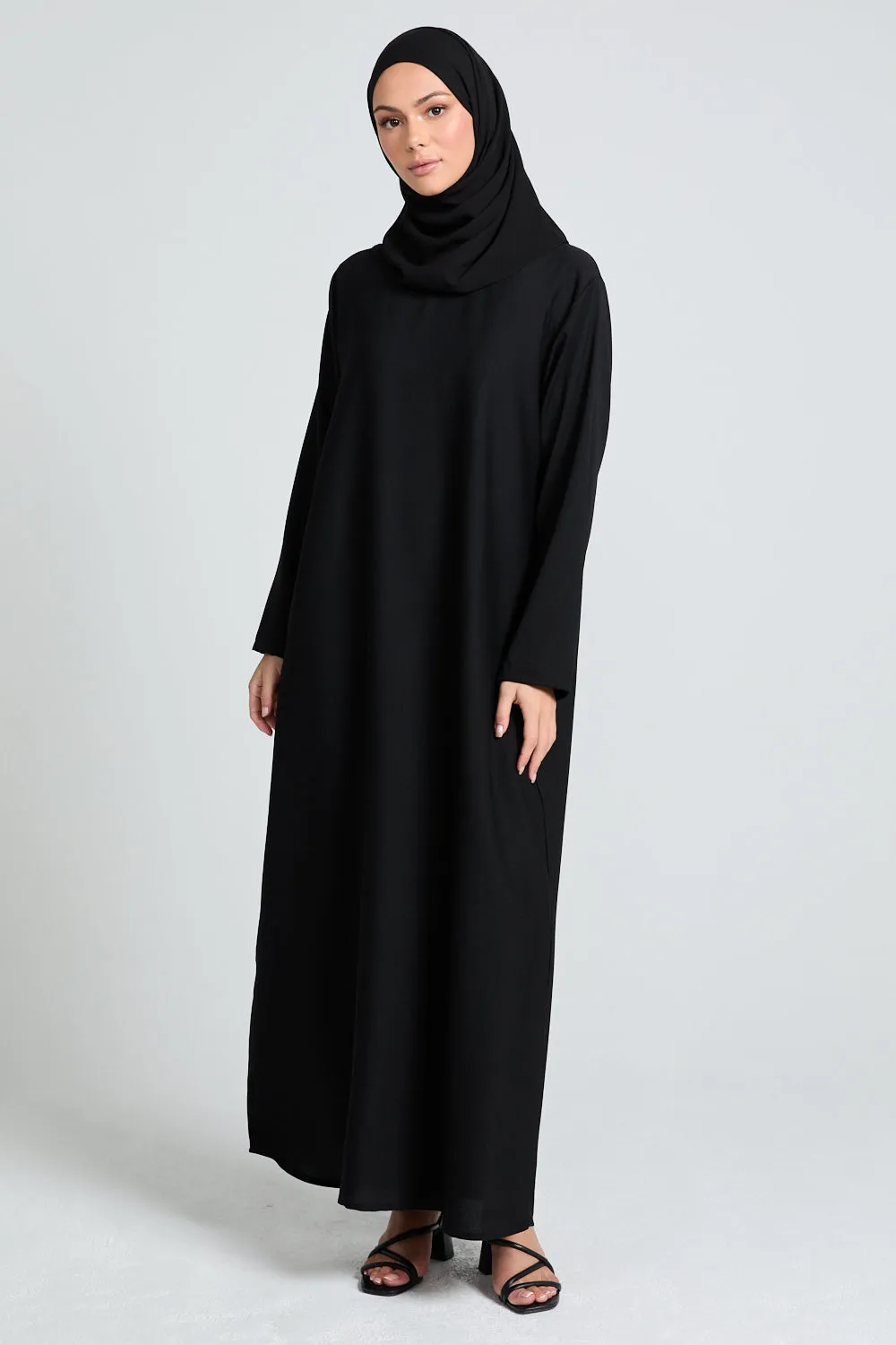 Black Inner Slip Dress - LONG SLEEVE