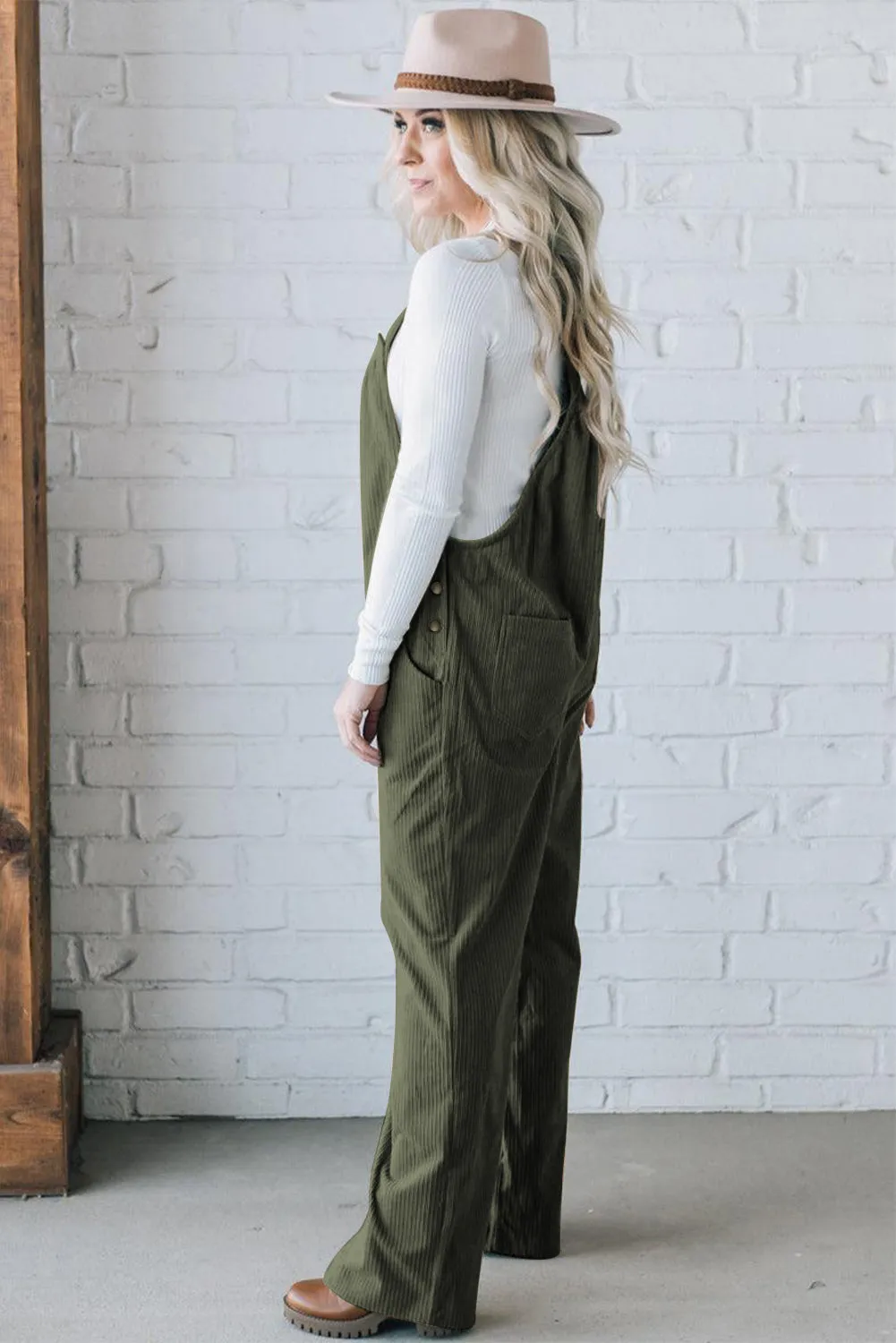 Camo Denim Jumpsuit with Patch Pockets, Traditional Fit Overalls with Straight Legs, Women's Denim Clothing