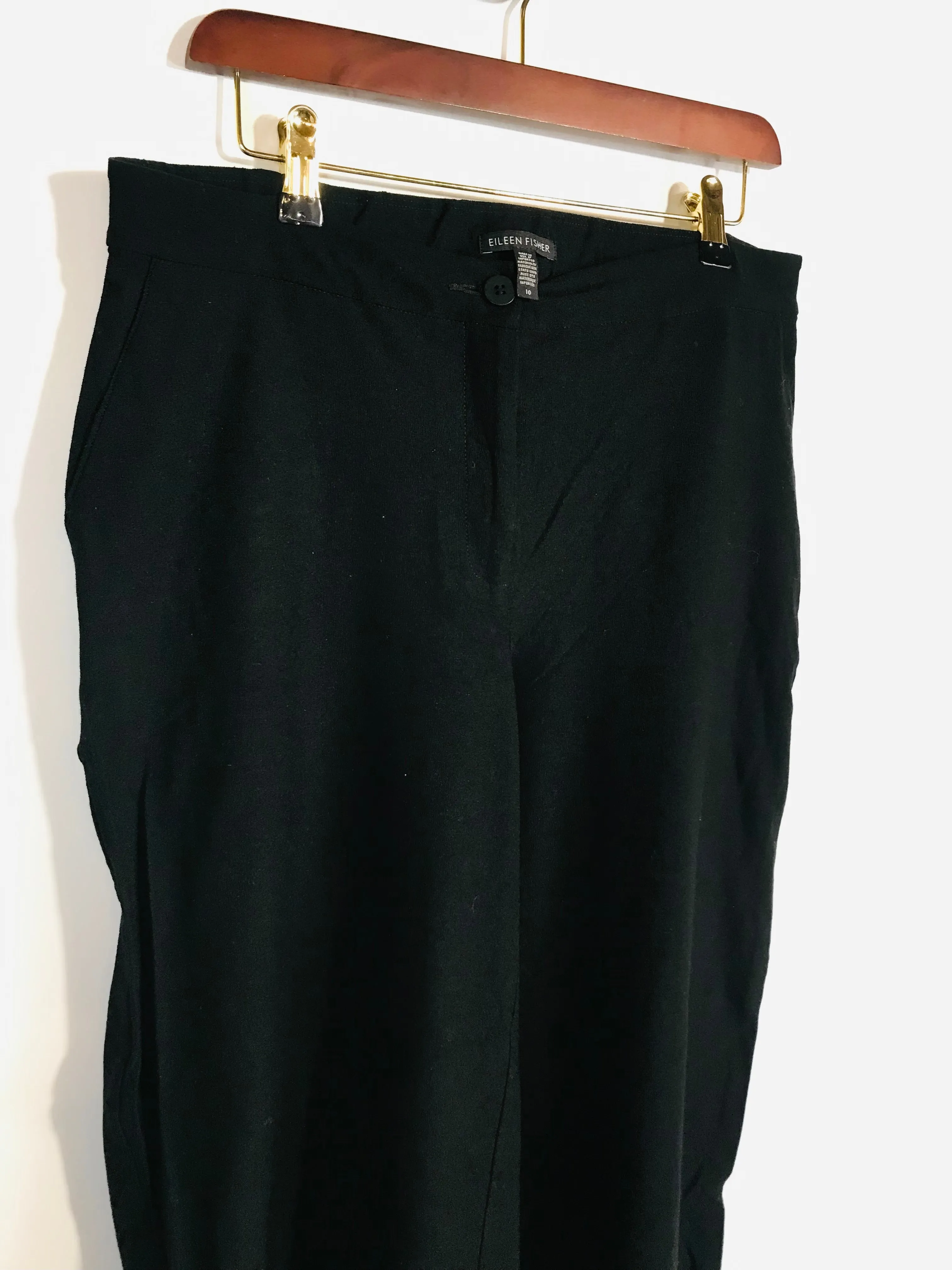 Eileen Fisher Women's Smart Culottes Trousers | US10 UK14 | Black