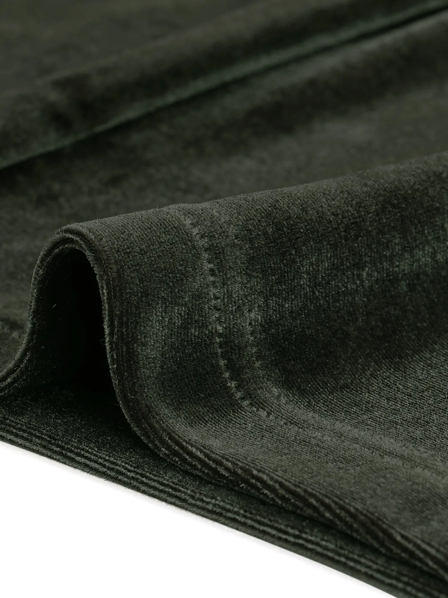Elegant Straight Leg Velvet High Waist Ankle Pants