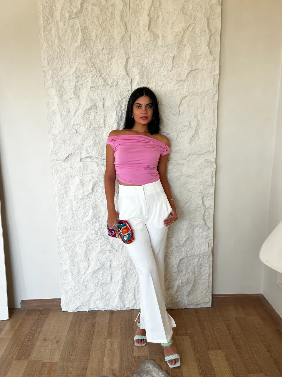 FLARED PANTS OFF WHITE