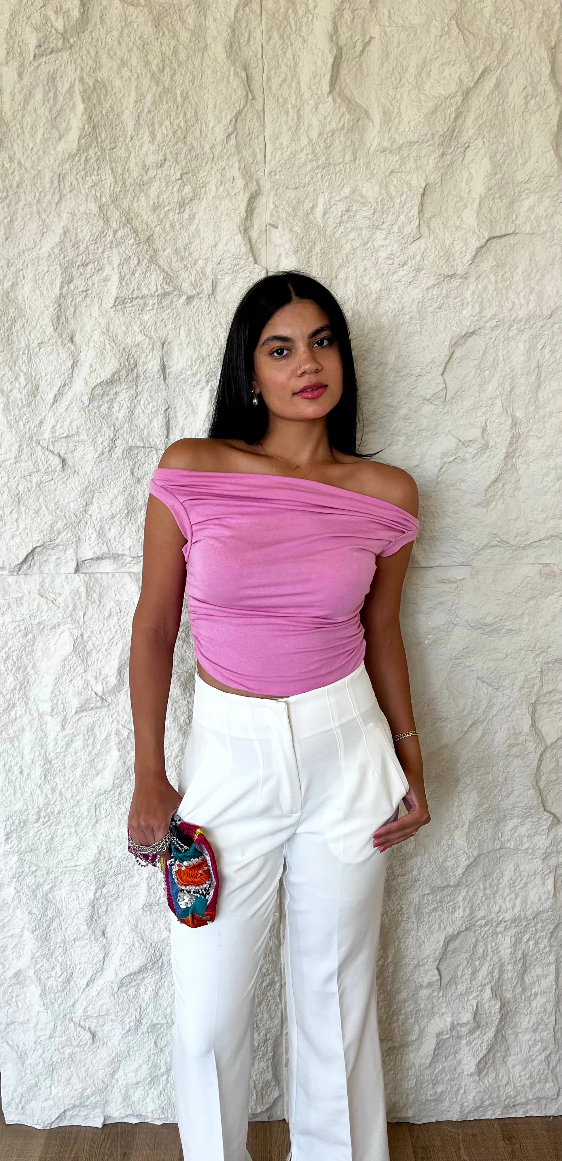 FLARED PANTS OFF WHITE