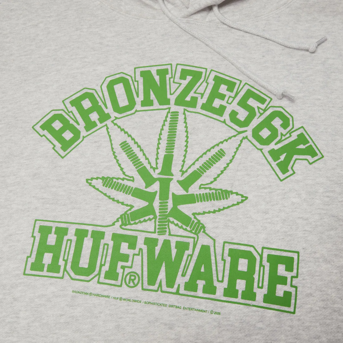 Huf x Bronze 56k Plantware Hoodie - Ash