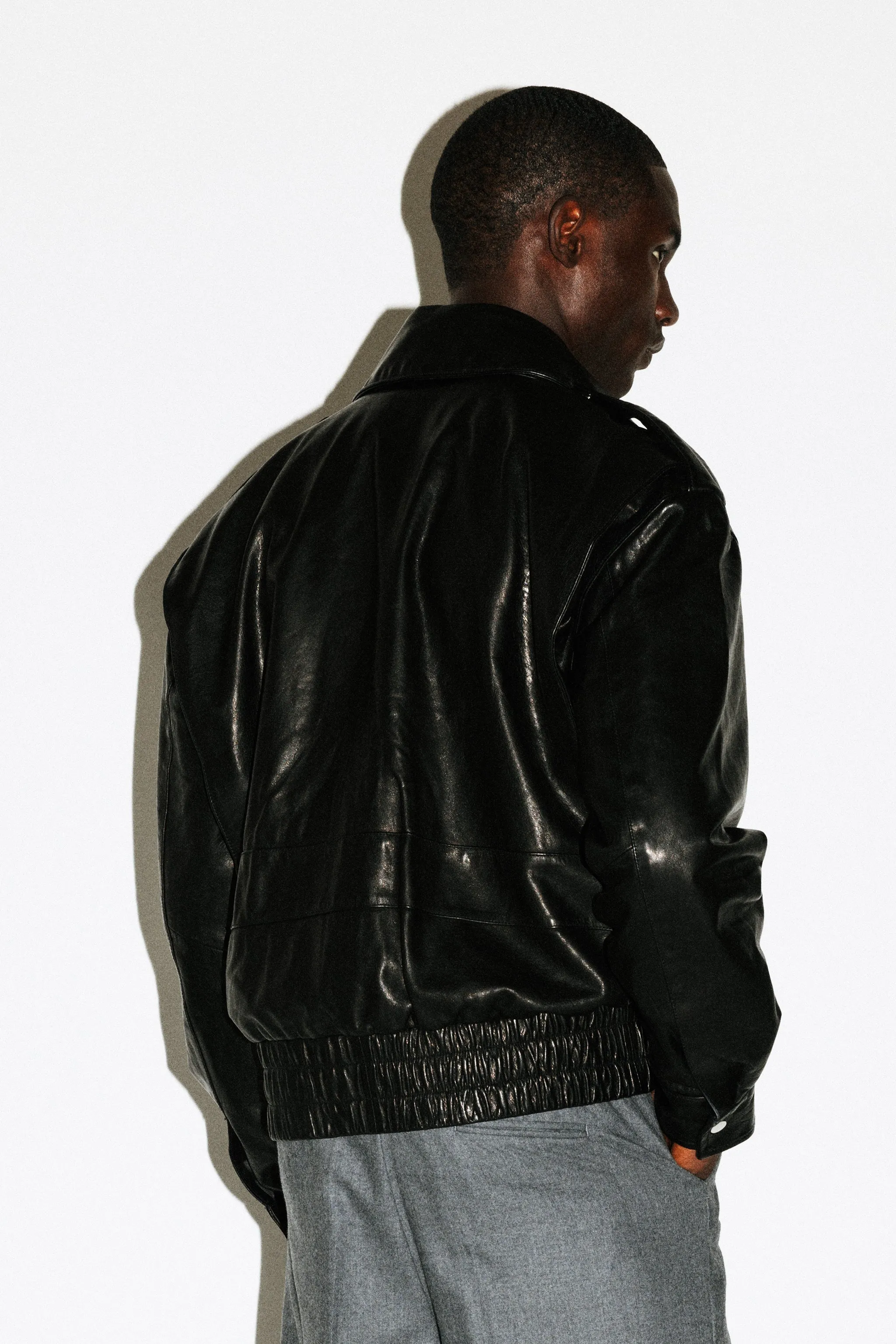 Hyperion Leather Flight Jacket  |  Black