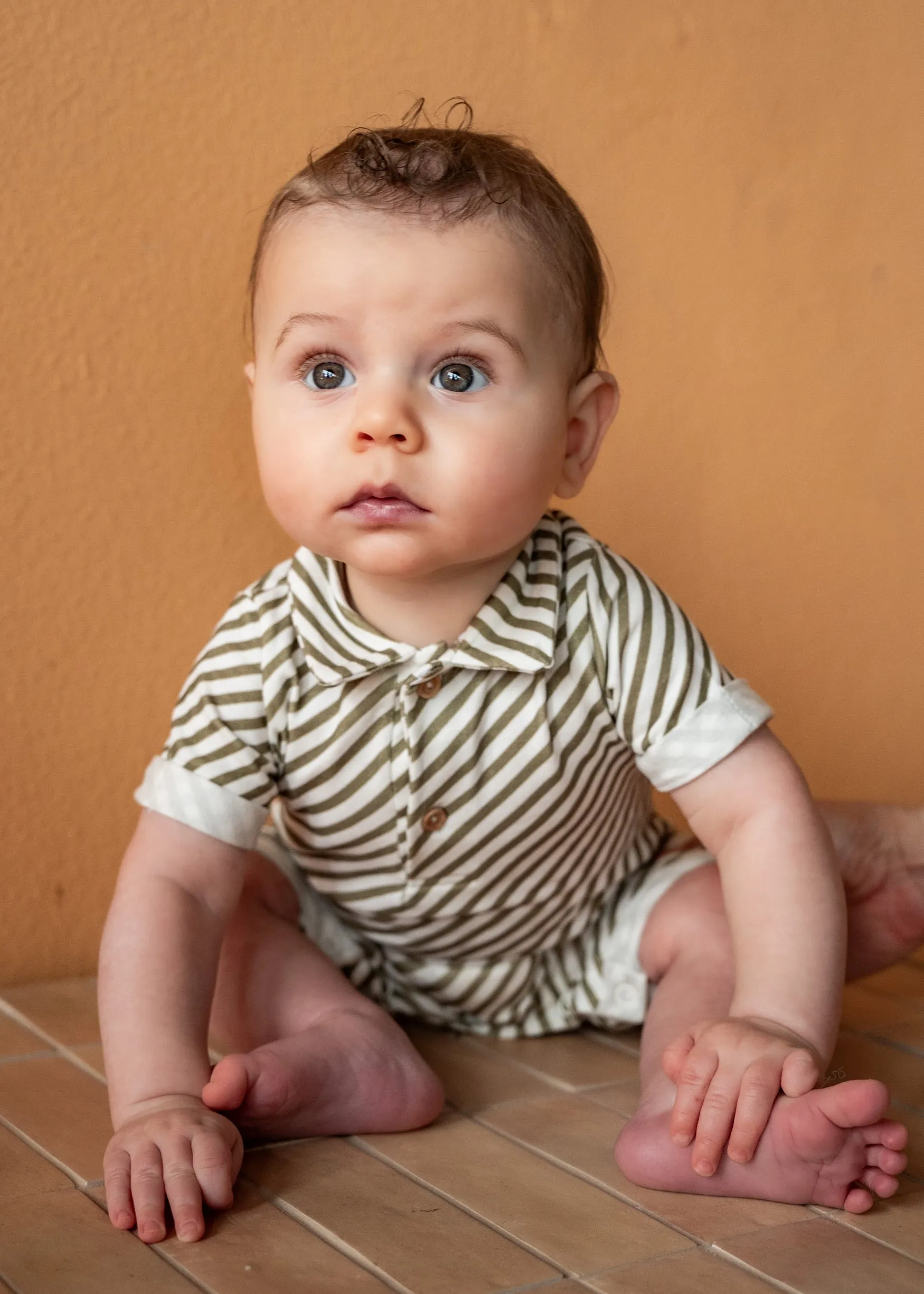 Klein Baby Jumpsuit Polo Collar