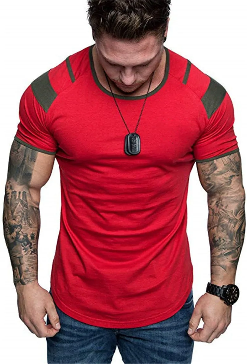 Men's Fashion Casual Red T-Shirt