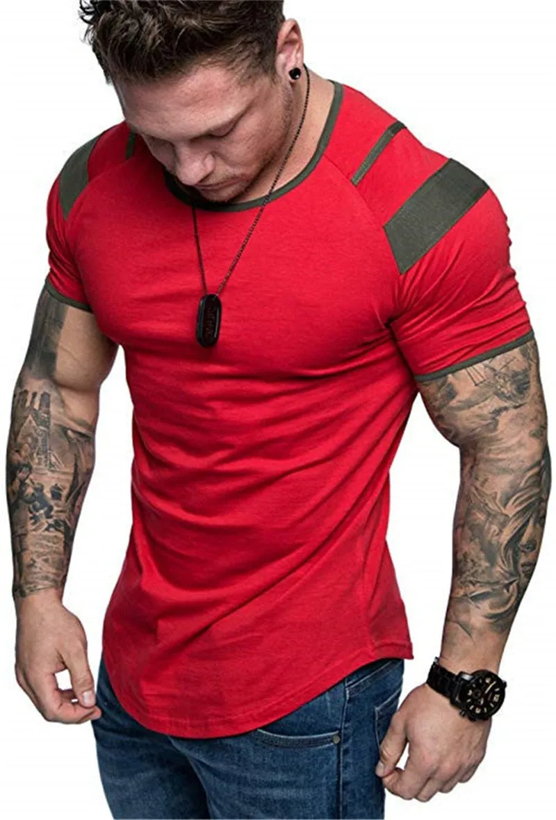 Men's Fashion Casual Red T-Shirt