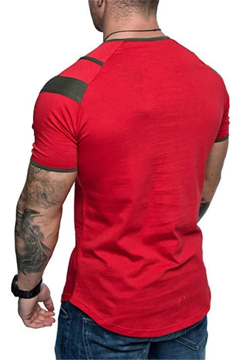 Men's Fashion Casual Red T-Shirt