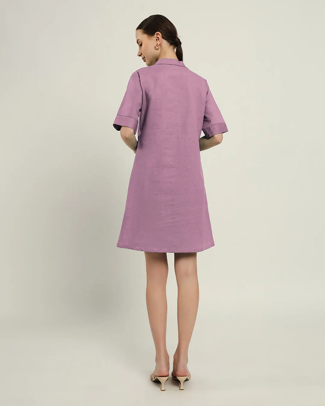 The Ermont Purple Swirl Cotton Dress