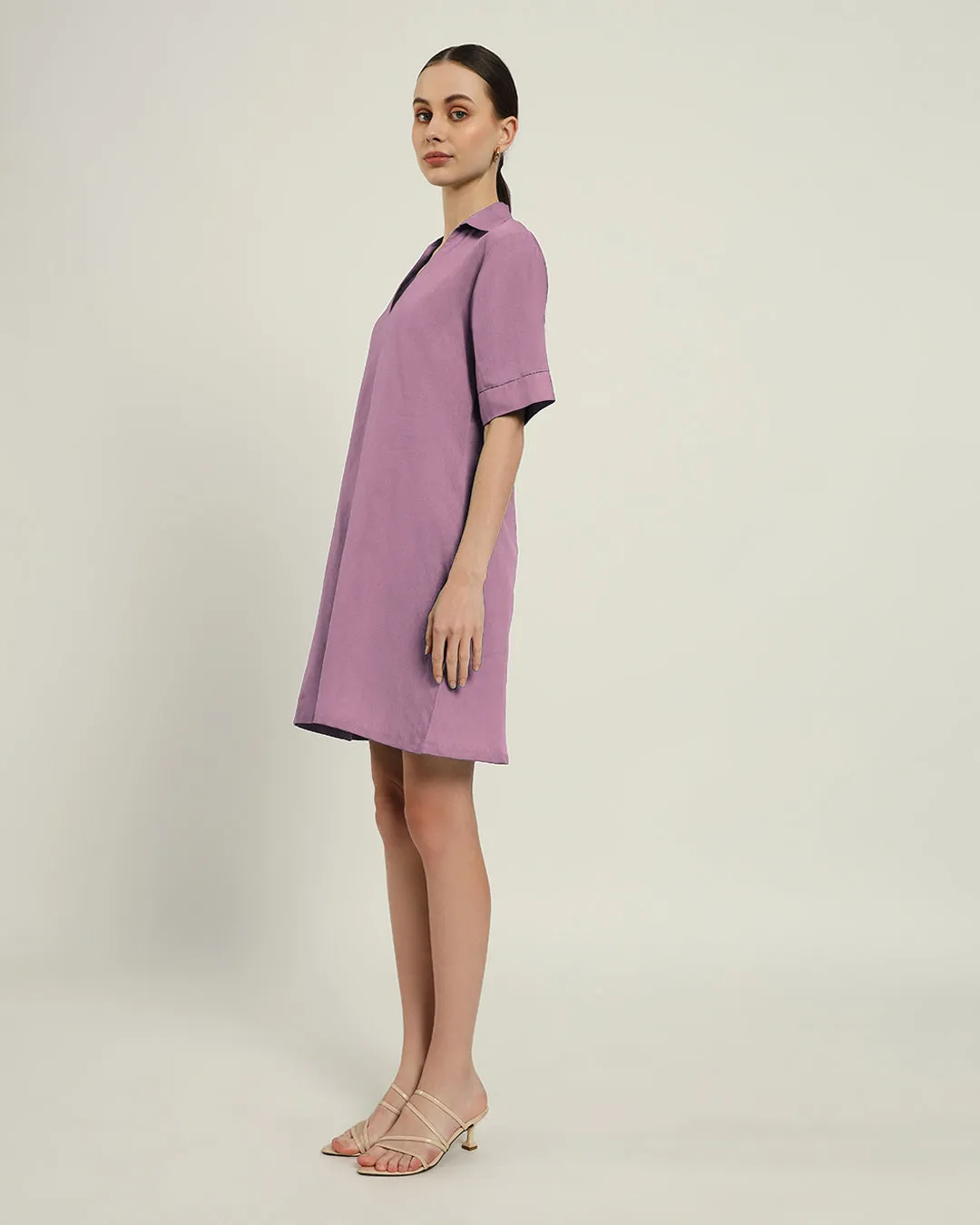 The Ermont Purple Swirl Cotton Dress