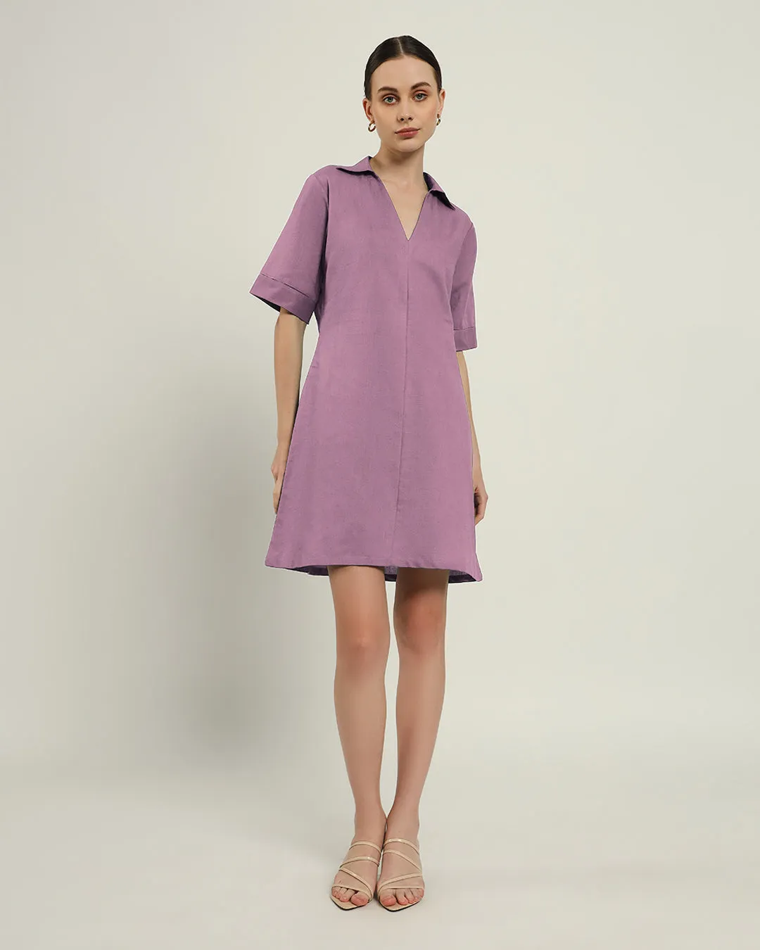 The Ermont Purple Swirl Cotton Dress